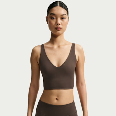 NIKE公式】NikeSKIMS Matte ウィメンズ Vネック ロングライン ブラ
